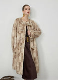 Elina Gradient Tie-dye Faux-Mink Fur Toggle Coat