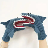 Shark Bite Knit Mittens