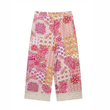 Shiovani Pink Floral Cropped Pants
