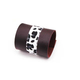 Sian Animal Print Cuff Leather Bracelet - 6 Patterns watereverysunday