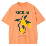 Sicilia Lemons Graphic Vintage Wash T-Shirts