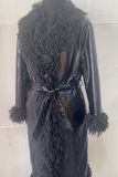 Sigrid Fur-Trim Belted Maxi Coat