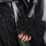 Sigrid Fur-Trim Belted Maxi Coat