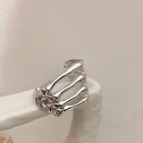 Silver Skull Hand Cuff Bracelet - 3 Colors watereverysunday