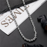 Simple Dark Steel Chain Necklace watereverysunday