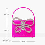 Siria Crystal Butterfly Bow Evening Bags - 8 Colors watereverysunday