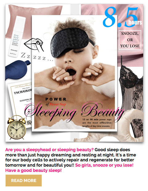 Sleeping Beauty - watereverysunday blog beauty sleep