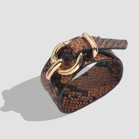 Snakeskin Prints Faux Leather Bracelets - 3 Colors