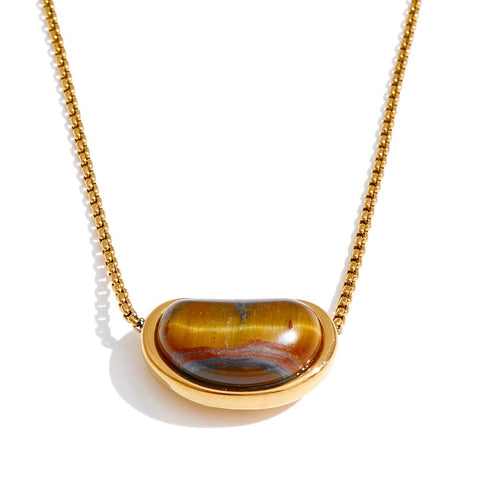 Solana Tiger’s Eye Pendant Necklace
