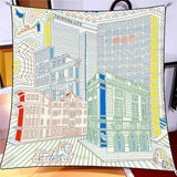Solana Twill Silk Cityscape Scarf