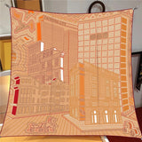 Solana Twill Silk Cityscape Scarf