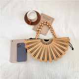 Soleil Bamboo Starburst Half Moon Bag