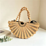 Soleil Bamboo Starburst Half Moon Bag