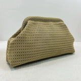 Soleil Textured Woven Clutch Bag