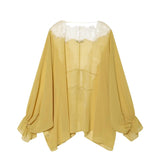 Solene Lace Trim Robe Blouse