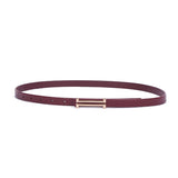 Solid Color Genuine Leather H Buckle Belt - 5 Colors watereverysunday