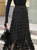 Sonya Midi Skirt with Circle Tassels watereverysunday