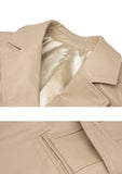Sorina Belted Faux Leather Blazer Jacket watereverysunday
