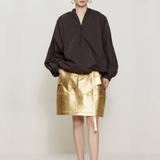 Space Gold Metallic Mini Skirt watereverysunday