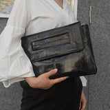 Square Faux Leather Wrist Handle Envelope Clutches - 9 Colors watereverysunday