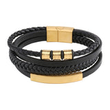 Stainless Multi Ropes Leather Bracelet watereverysunday