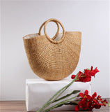 Straw Bucket Tote Bags with Ring Handle - w or w/o Tassels watereverysunday