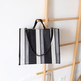 Striped Canvas Shopper Totes  -  3 Colors watereverysunday