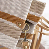 Striped Canvas Shopper Totes  -  3 Colors watereverysunday