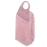 Suria Heart Shape Long Tassel Knit Bag