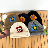 Sweet Flower Patch Knitted Beanies watereverysunday
