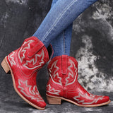 Tallulah Embroidered Western Ankle Boots