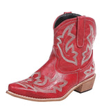 Tallulah Embroidered Western Ankle Boots