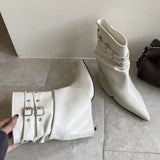 Tamara Pointed Toe Moto Ankle Boots