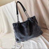 Tara Soft Faux Fur Tote Bag