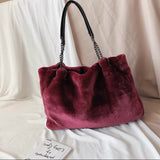 Tara Soft Faux Fur Tote Bag