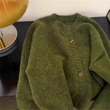 Tasha Retro Green Knit Cardigan