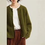 Tasha Retro Green Knit Cardigan