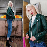Tatiana Grain Leather Moto Jacket - 3 Colors watereverysunday