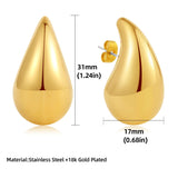 Tear Drop Bubble Earrings - Gold or Silver watereverysunday