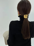 Textured Bohemia Metal Ponytail Clips - Gold or Silver watereverysunday