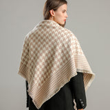 Toile and Checks Print Shawl Wool Scarves watereverysunday