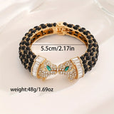 Tori Panther Crystal Cuff Bracelet