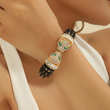Tori Panther Crystal Cuff Bracelet