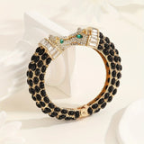 Tori Panther Crystal Cuff Bracelet