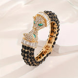 Tori Panther Crystal Cuff Bracelet