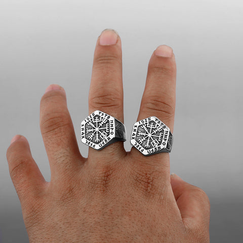 Hex Rune Chain Totem Hexagon Rune Ring