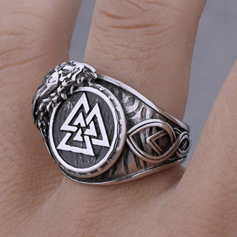 Traingular Rune Triangular Rune Crow Ring