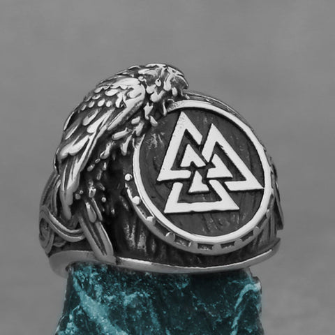 Traingular Rune Triangular Rune Crow Ring watereverysunday