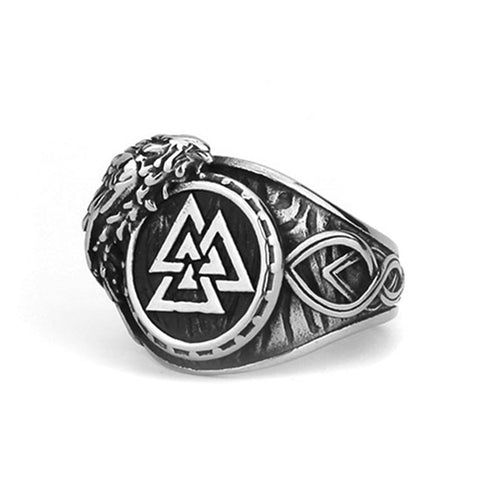 Traingular Rune Triangular Rune Crow Ring watereverysunday