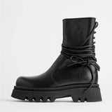 Tuva Back Lace-Up Military Boots watereverysunday